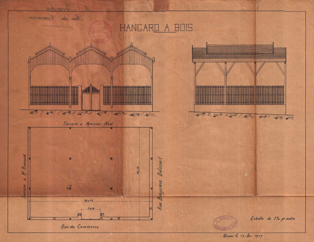 Rue du Docteur-Pellat [ancienne rue du Commerce] et rue François-Arago : permis de construire.