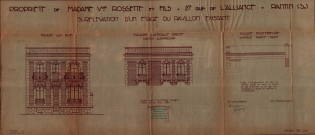 27 rue Eugène-et-Marie-Louise-Cornet [ancienne rue de l'Alliance], construction (1910) et surrélévation (1934) : permis de construire.