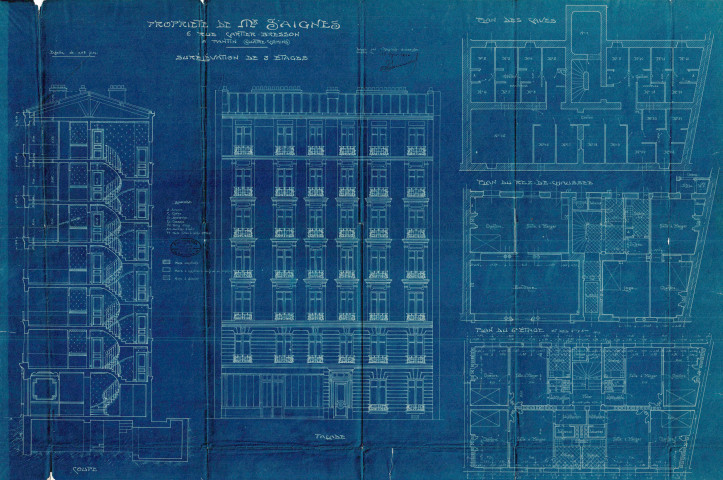 6 rue Cartier-Bresson et 5 rue Honoré, surélévation : permis de construire.