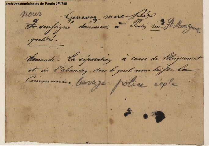 En 1872, des habitants des Quatre-Chemins (dont beaucoup viennent d'Alsace-Lorraine) signent une pétition demandant que leur quartier, se distinguant par "sa position, ses habitudes, ses intérêts" et "déshérité" en matière d'équipements, soit...