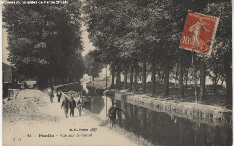 24. Pantin - Vue sur le canal.