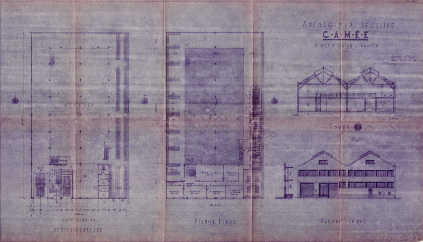 8 rue Florian, aménagement de l'usine Camée : permis de construire.