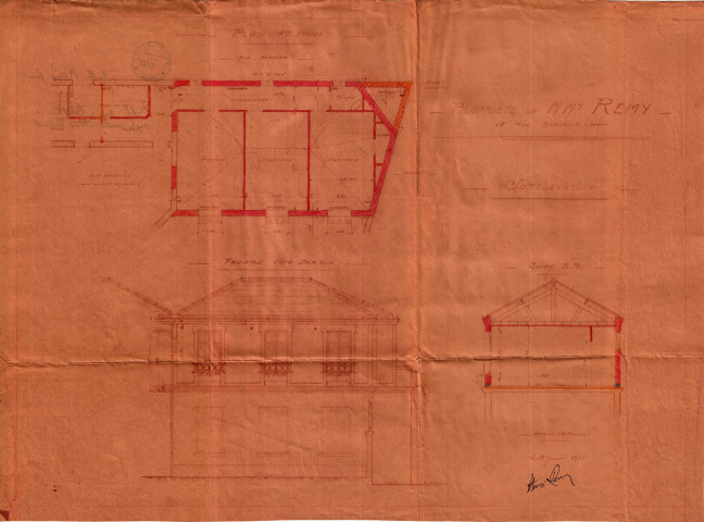 18 rue Berthier, projet de surélévation : permis de construire.