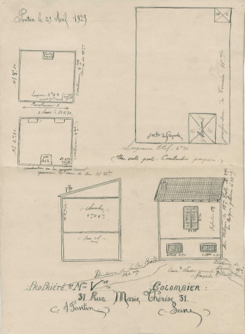 31 rue Marie-Thérèse : permis de construire.