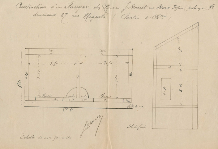 65 rue Denis-Papin : permis de construire.