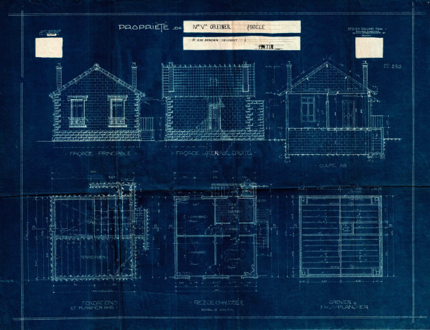 61 rue Benjamin-Delessert, projet de construction d'un pavillon : permis de construire.