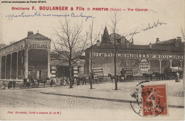 Distillerie F. Boulanger et fils - Pantin (Seine) - Vue générale.