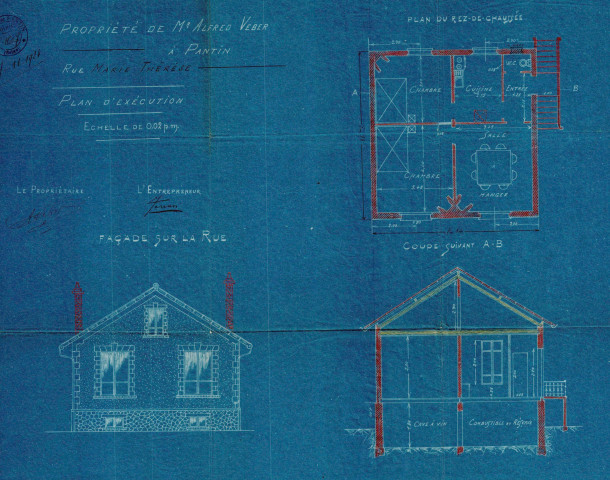 Rue Marie-Thérèse (lot 13) : permis de construire.