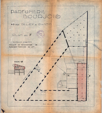 40 rue Delizy [ancien 22 rue Delizy] et chemin Latéral-au-Chemin-de-Fer, construction pour aménagements intérieurs : permis de construire.