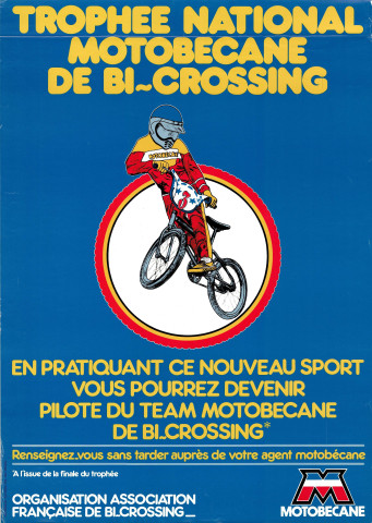 Trophée national Motobécane de bi-crossing : affiche.