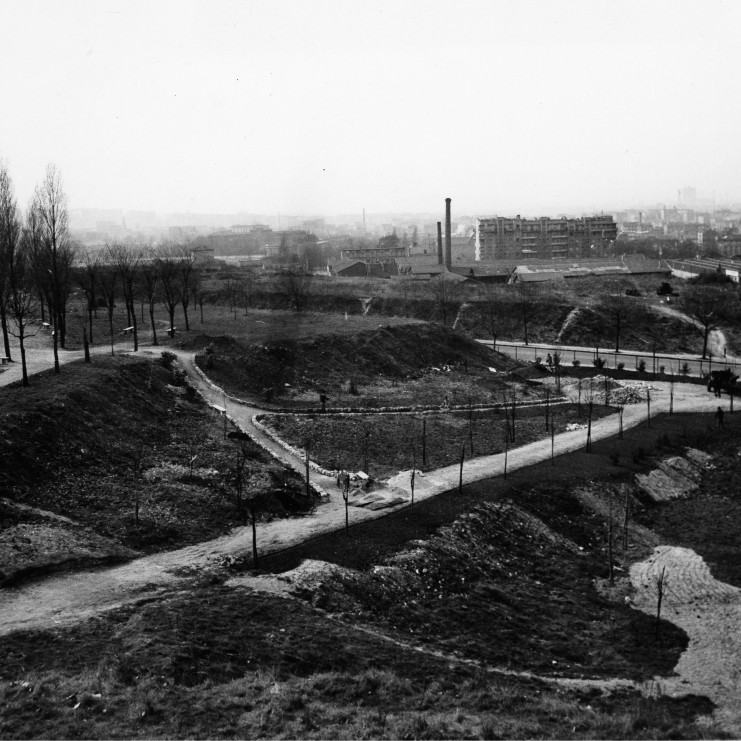 Photographie des travaux d’aménagement au début des années 1950