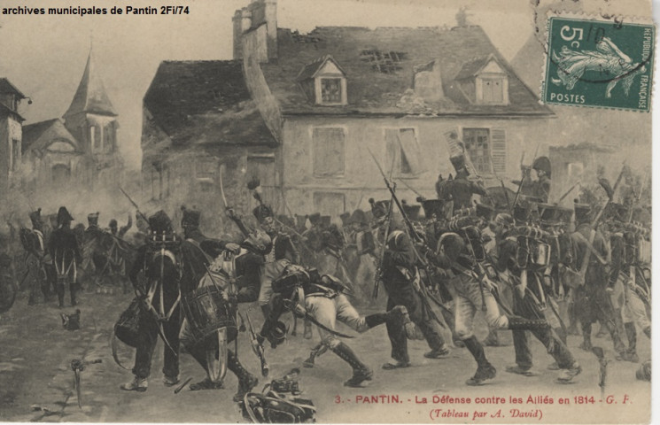 Bataille de 1814, défense contre les alliés.