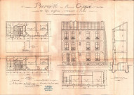 33 rue Toffier-Decaux, construction d'une maison de deux étages sur cour : permis de construire.