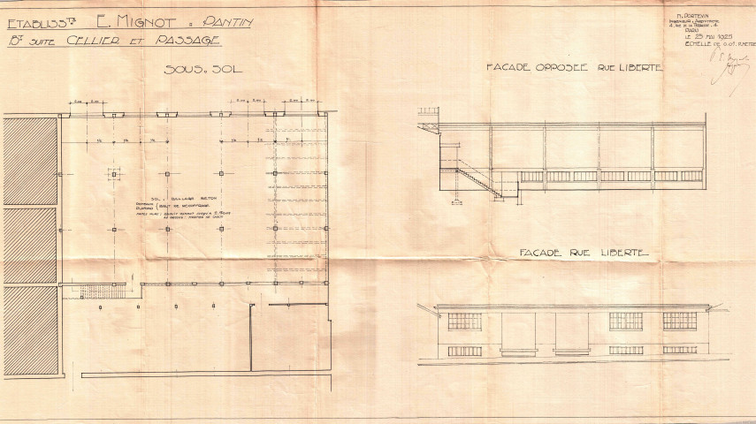 9 rue de la Liberté, construction d'un bâtiment sur sous-sol : permis de construire.