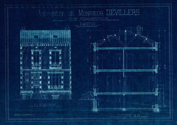 21 rue Parmentier, construction d'un pavillon d'habitation : permis de construire.