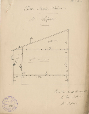 Rue Marie-Thérèse (lot 14) : permis de construire.