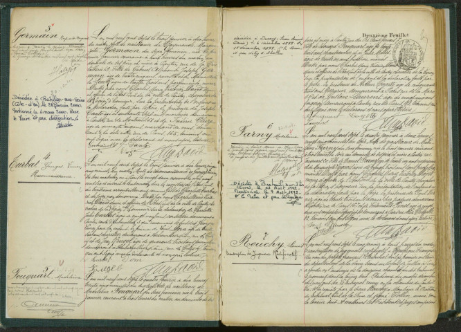 Commune de Pantin : registre des actes de naissance.