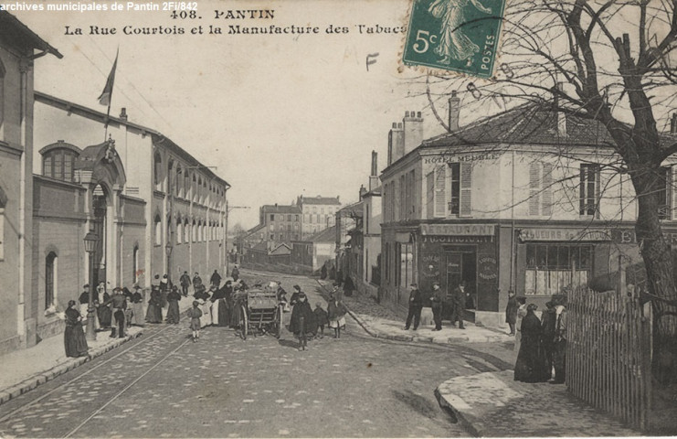 40. Pantin - Manufacture des tabacs et rue Courtois.