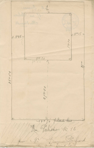 15 rue Palestro, construction d'un pavillon d'habitation : permis de construire.