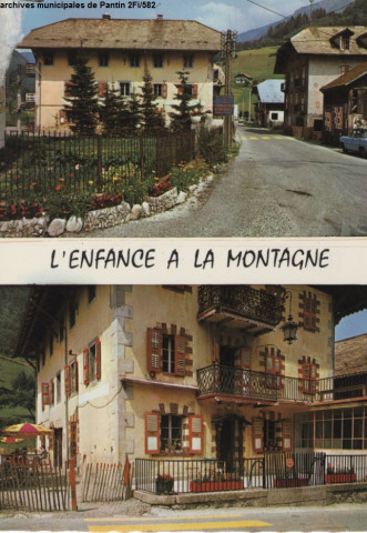 Le reposoir - Chalets de la pointe percée. "L'enfance à la montagne".