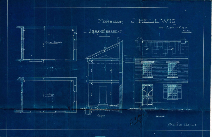 Quai de l'Aisne et 10 rue Lakanal, projet d'agrandissement : permis de construire.