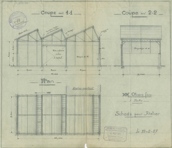 27 rue Jacques-Cottin : permis de construire.