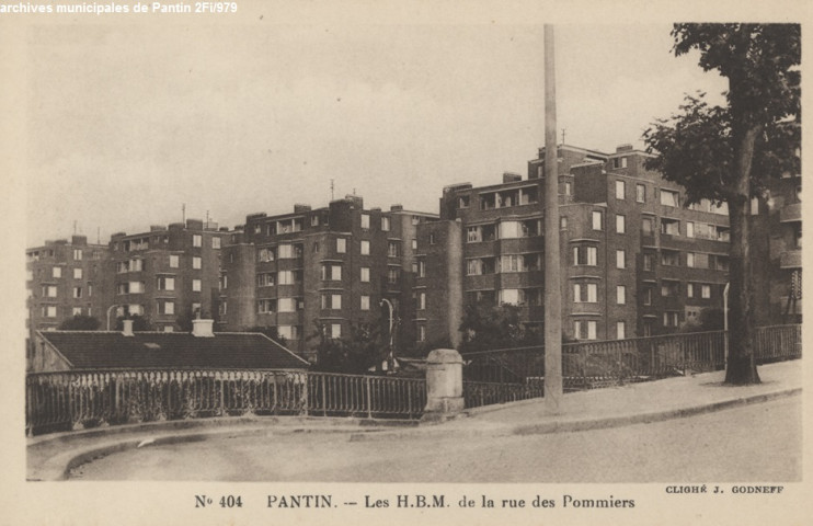404. Pantin - Les HBM de la rue des Pommiers.