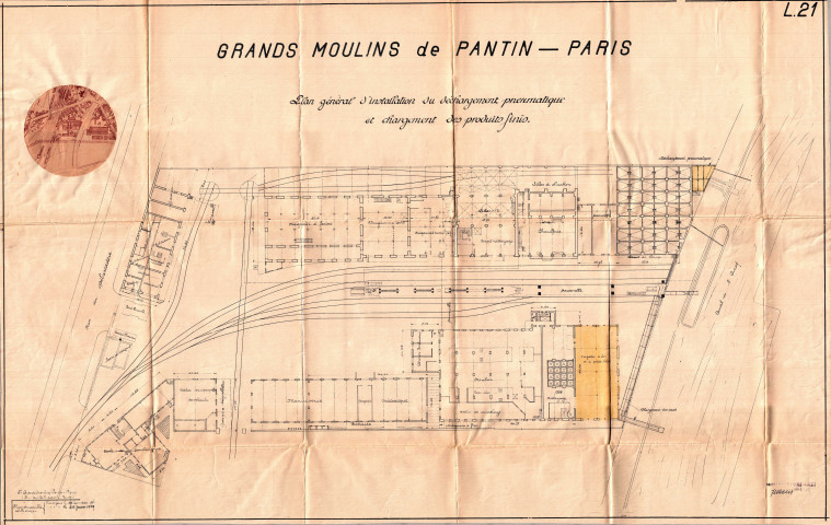 Rue du Général-Compans, 9 rue du Débarcadère et quai de l'Ourcq, construction d'un bâtiment sur le canal : permis de construire.