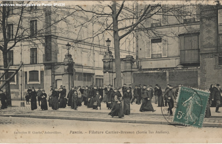 Pantin - Filature Cartier-Bresson, sortie des ateliers.