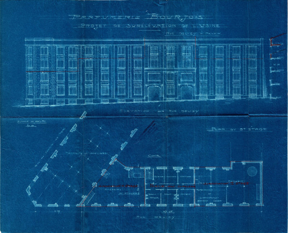 40 rue Delizy [ancien 22 rue Delizy] et chemin Latéral-au-Chemin-de-Fer, agrandissement d'usine : permis de construire.