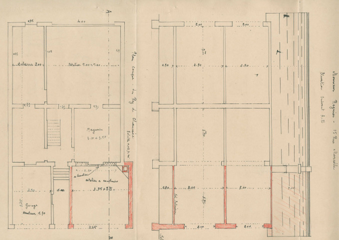 15 rue Marcelle, agrandissement d'un pavillon : permis de construire.