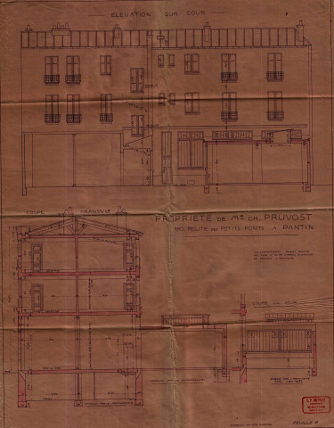 180 avenue du Général-Leclerc [ancienne route des Petits-Ponts], surélévation : permis de construire.