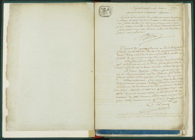Commune de Pantin : registre de publication des mariages (an VIII-1810).