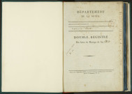 Commune de Pantin : registre des actes de mariage.