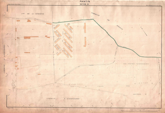 Cadastre rénové de 1955. - Section A : feuille parcellaire.