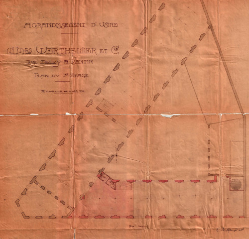 40 rue Delizy [ancien 22 rue Delizy] et chemin Latéral-au-Chemin-de-Fer, agrandissement d'usine : permis de construire.