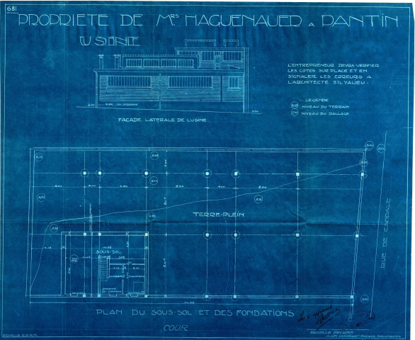 14 rue de Candale et rue Paul-Bert, construction d'une usine : permis de construire.
