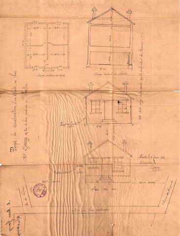 147 rue du Bois, projet de construction d'un pavillon et d'un chalet en bois : permis de construire.
