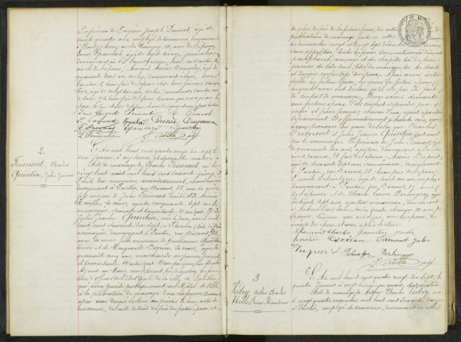 Commune de Pantin : registre des actes de mariage.