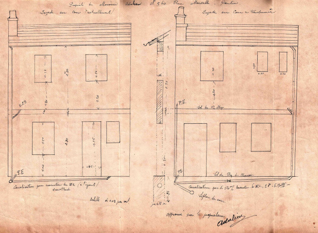 5 bis rue Marcelle, agrandissement d'un pavillon d'habitation : permis de construire.