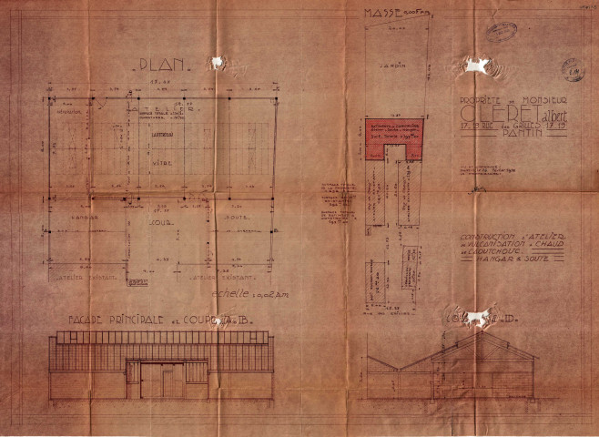 17-19 rue des Grilles : permis de construire.