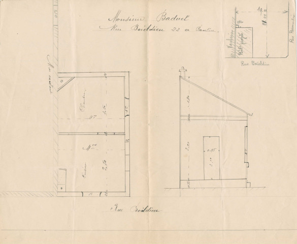 20 rue Boieldieu, projet de construction d'une habitation : permis de construire.