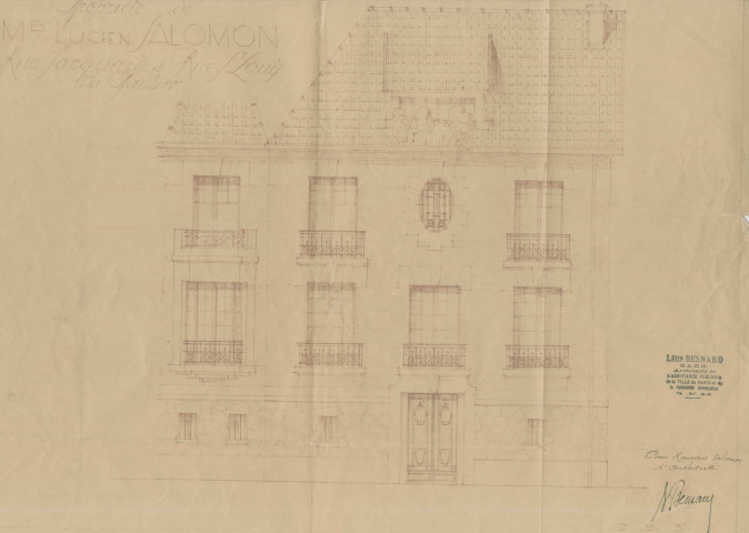 12 rue Jacquart et rue Saint-Louis : permis de construire.
