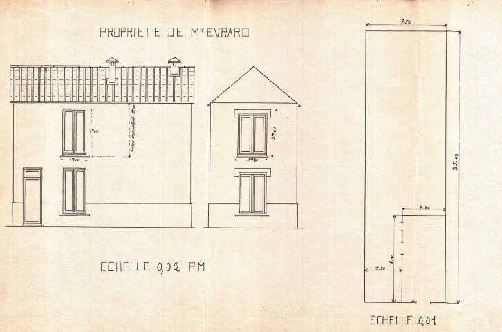 3 bis rue Roger-Gobaut [ancienne rue Nouvelle], surélévation d'un pavillon d'habitation : permis de construire.