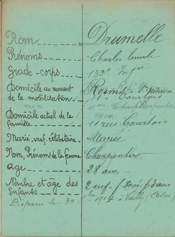 DRUMELLE Charles Émile