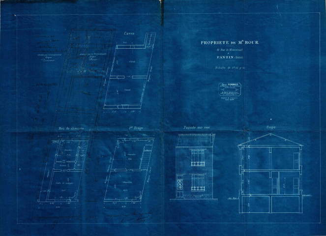 12 rue Charles-Auray [ancienne rue de Montreuil], construction d'un pavillon d'habitation : permis de construire.