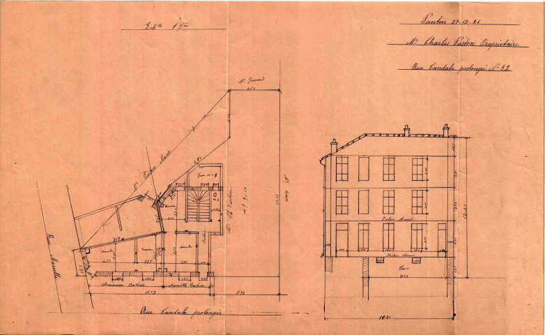 82 rue de Candale-Prolongée : permis de construire.