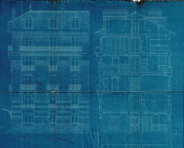 19 rue Eugène-et-Marie-Louise-Cornet [ancienne rue de l'Alliance] : permis de construire.