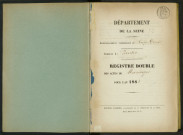 Commune de Pantin : registre des actes de mariage.