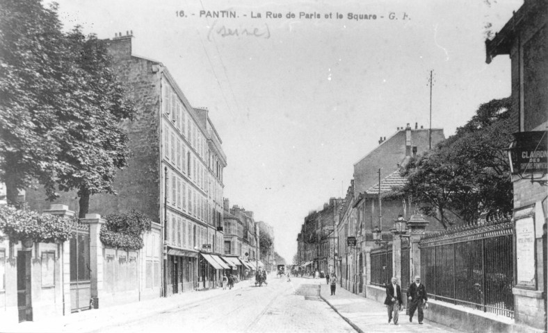 Rue de Paris : reproduction d'une carte postale.